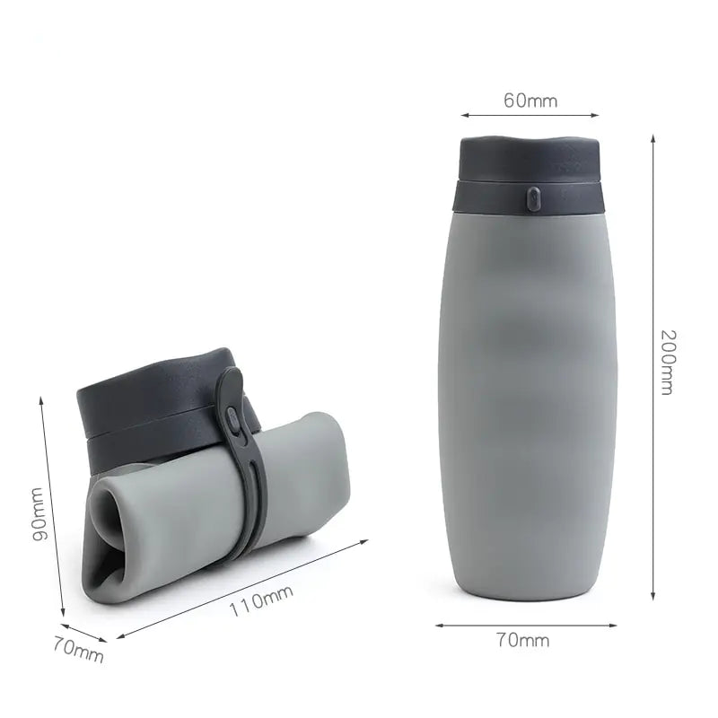 20oz Foldable Water Bottles Soft Flask Sports Drinking Water